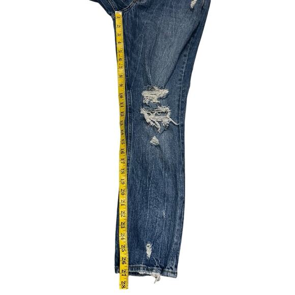 Abercrombie & Fitch Curve Love High Rise Mom Jeans Distressed Size 25 - Picture 8 of 11